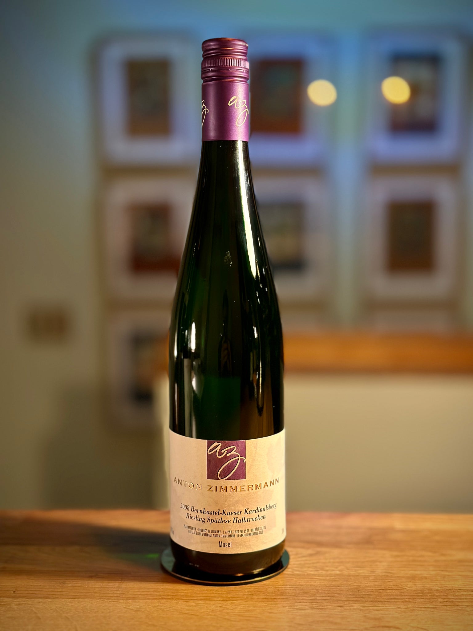 Zimmermann, Bernkastel-Kueser Kardinalsberg Riesling Spätlese Halbtrocken, Mosel 2008